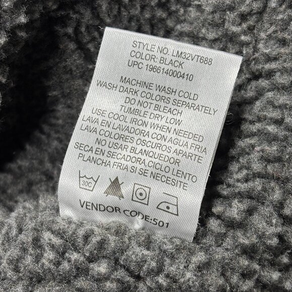 Lee Premium Select Black Canvas Sherpa-Lined Vest Winter Work Wear Mens 2XL - Picture 8 of 11